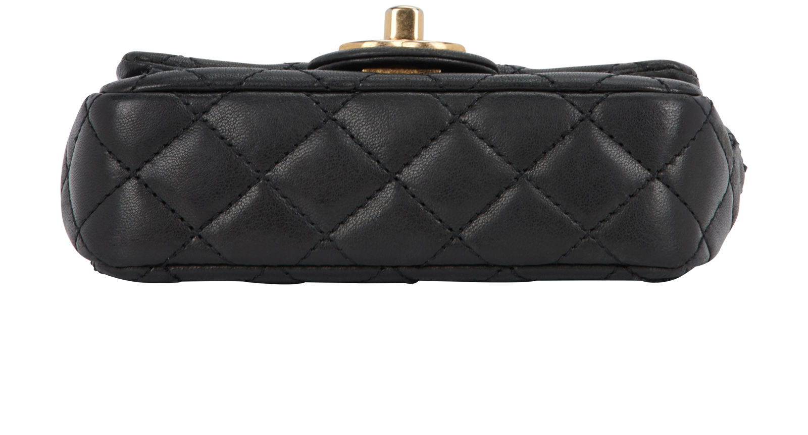Super Mini Flap Bag, &pound;1,600, Handbags, Black, Lambskin Leather, Top view